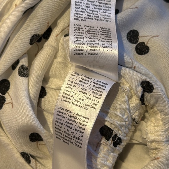 Villa Clothes Women’s 38 Midi Dress Waist Tie Cherries Deep V Wrap Chest - Picture 10 of 10